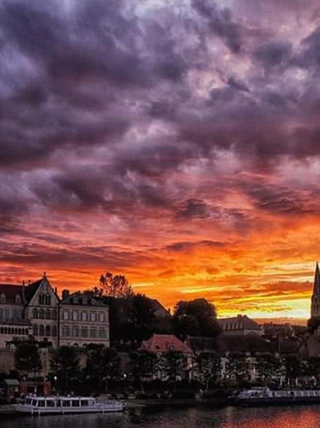 Instagram #auxerroistourisme-coucher de soleil-Auxerre-rivière