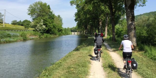 Cyclistes le long du Canal