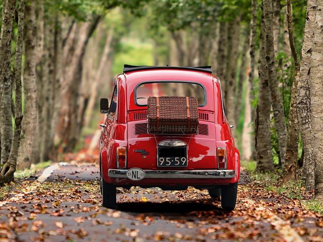 Voiture vintage-route-sereinité